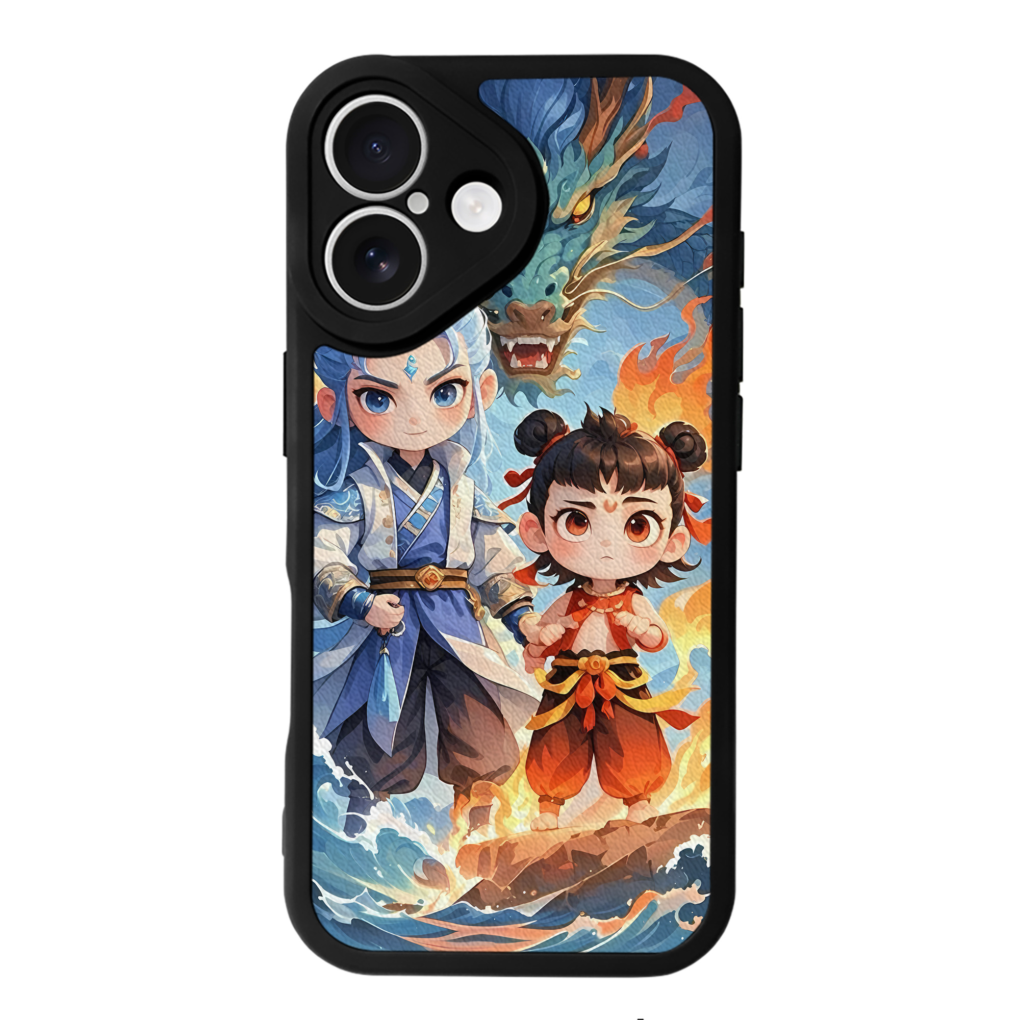 （画像用） Ne Zha 2 ナタ 魔童の大暴れ 【iPhone 16シリーズ対応】シリコンスマホケース（レザー調） 材質：シリコン